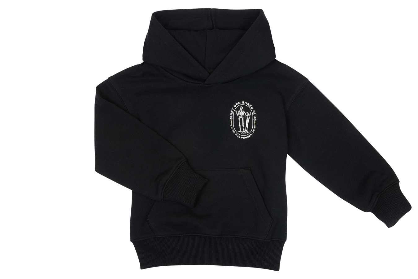 powder skelly hoodie black