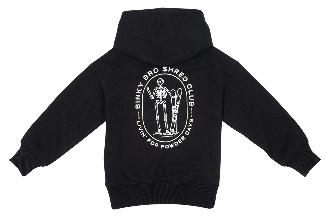 powder skelly hoodie black